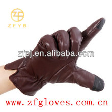 Touch-screen leather gloves for man